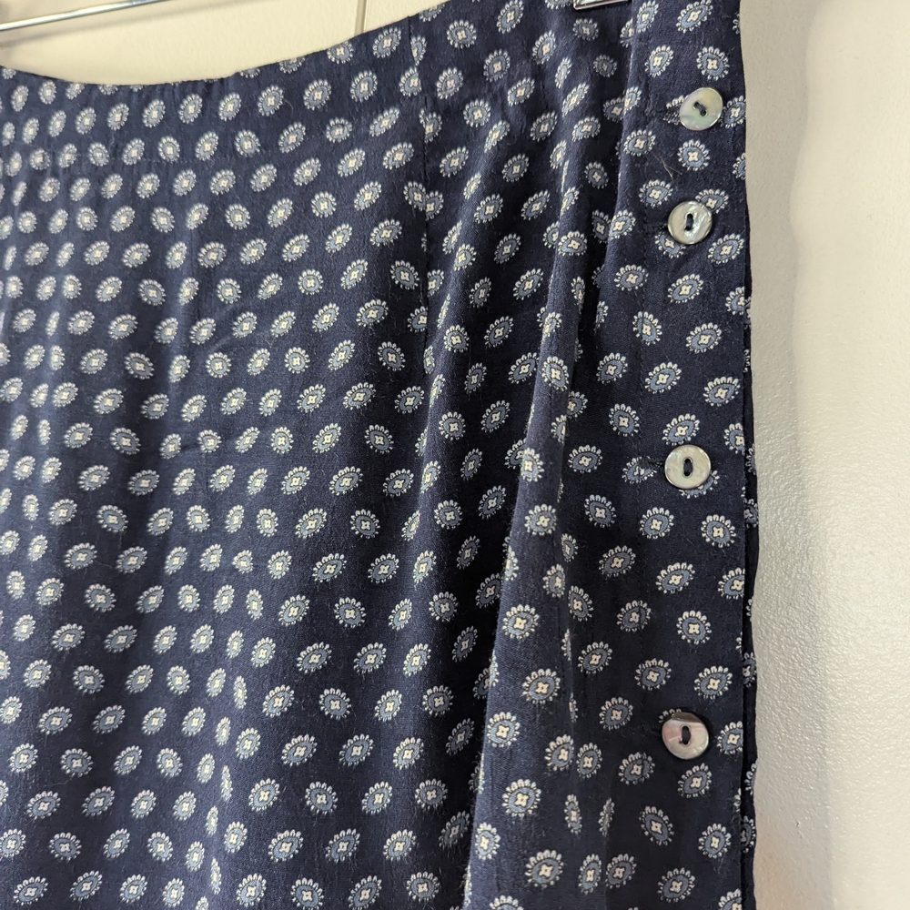 Merona Dark Blue Mini Skirt with White Pattern - Picture 2 of 6